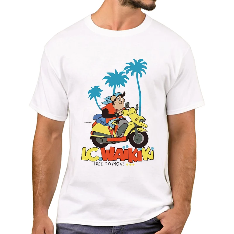 TEEHUB Funny Riding Motocycle Printed Men T-Shirt Hipster LC Waikiki Monkey T Shirts Short Sleeve Tshirts Cool Tee_voghion.com