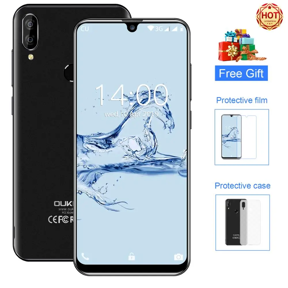  OUKITEL C16 5.71''Android 9.0 19:9 Waterdrop Screen CellPhone MT6580P 2GB RAM 16GB ROM Smartphone D - 4000120941313