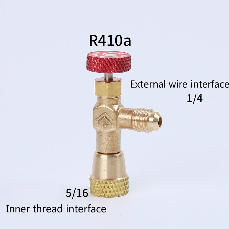 R410a R22 Refrigeration Tool Air conditioning Safety Valve Adapter Fitting 1/4" 5/16" Inch Male/Famale Charging Hose Valve air conditioning hose,socket adapter converter