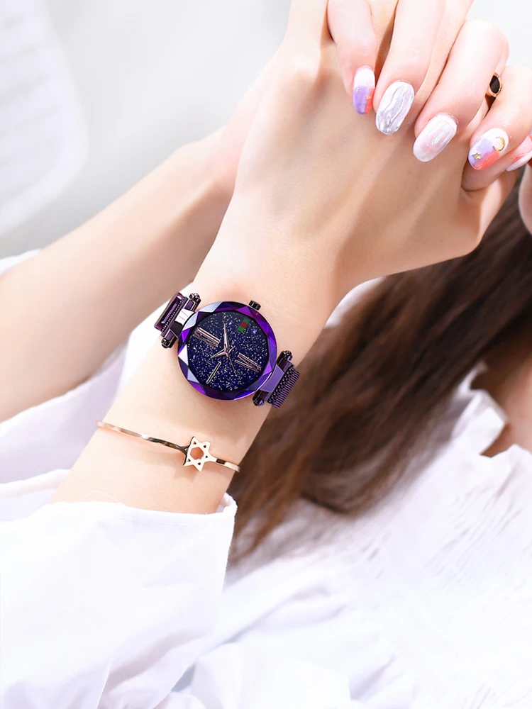 Reloj Mujer, женские часы ONTHEEDGE, женские часы, брендовые, роскошный подарок для женщин, сетчатый стальной ремешок, наручные часы, модные женские часы