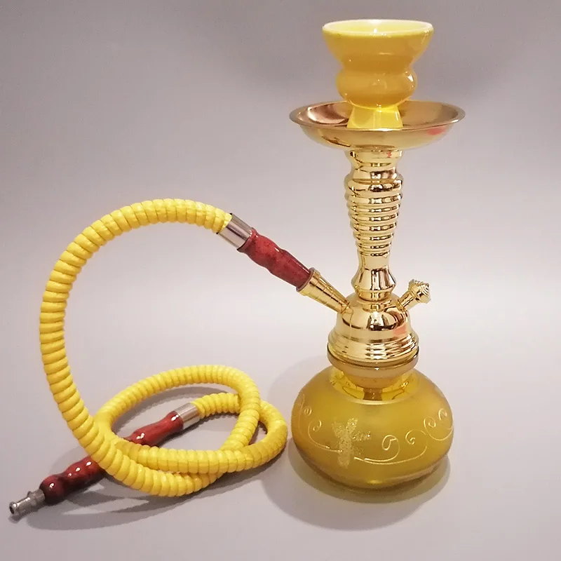 Revive Glass Narguile Hookah Set Black Shisha Complete Ceramic Smoking Bowl Chicha 28.5cm Water Pipe Hose Nargile Flower Vase C2