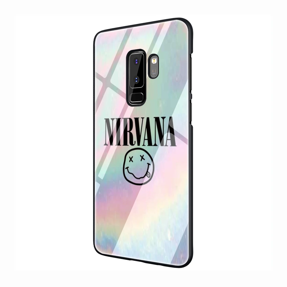 EWAU лого нирваны закаленное Стекло чехол для телефона чехол для samsung Galaxy S7 край S8 9 10 Plus, Note 8, 9, 10, A10 20 30 40 50 60 70 - Цвет: G11