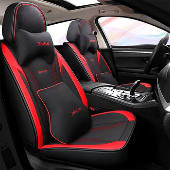 

Full Coverage PU Leather car seat cover flax fiber auto seats covers for Citroen c1 celysee ds3 c4 ds4 c5 ds5 c3 aircross