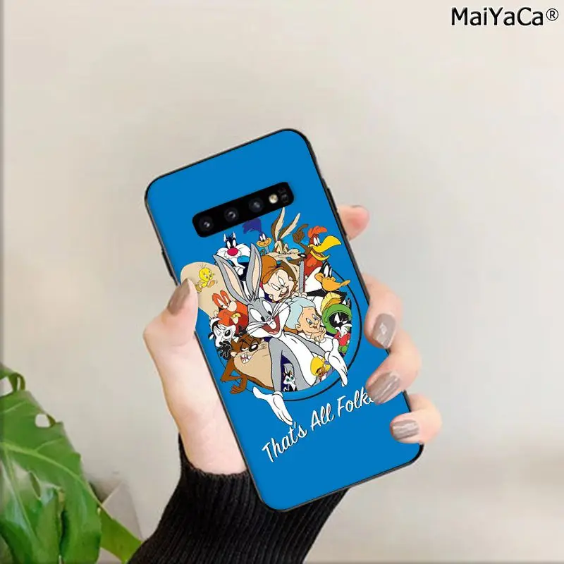 A11 MaiYaCa Looney tung TPU черный чехол для телефона чехол для samsung S9 S9 plus S6 edge plus S7 S7edge S8 S8plus S10 S10 plus - Цвет: A11