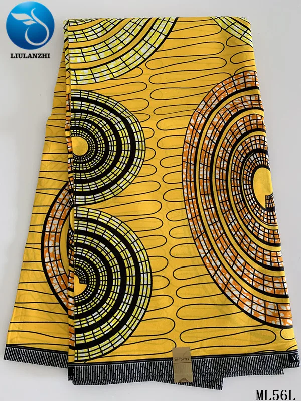 LIULANZHI африканская восковая ткань s 6 ярдов/партия настоящая вощеная ткань Анкара для платья Горячая Распродажа восковая полиэфирная ткань ML56L01-ML56L10 - Цвет: ML56L01