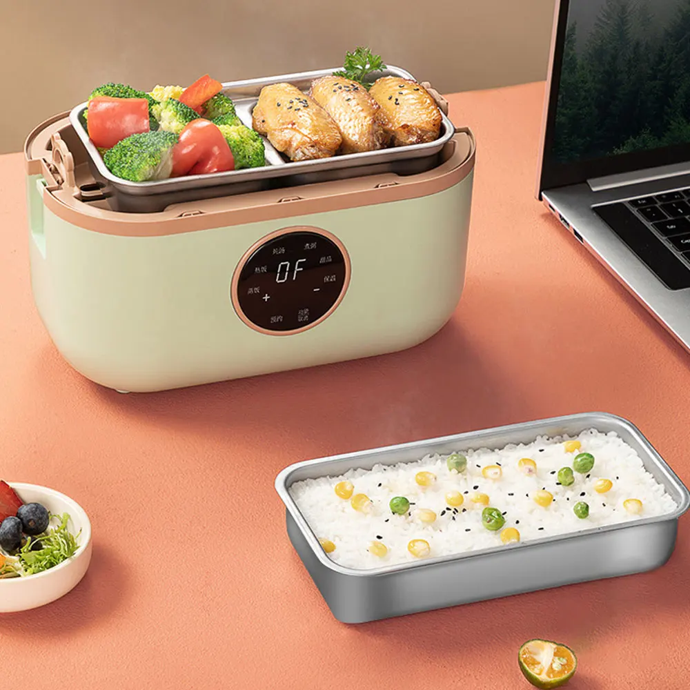 Electric lunch box Ceramic liner can be plugged in for heat preservation  250W automatic heating lunch box Mini rice cooker