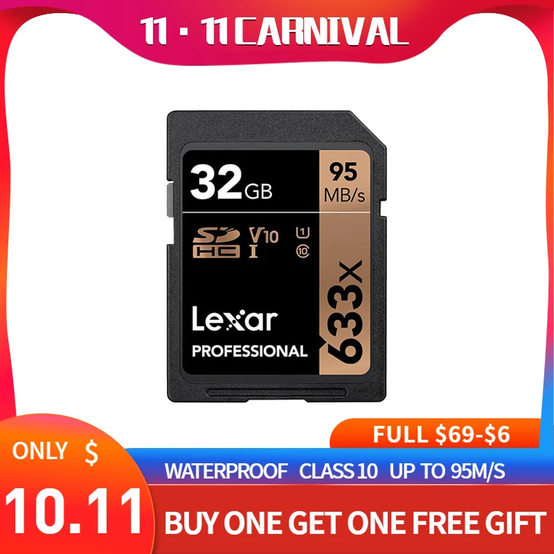 SD карта Lexar 633x 64 ГБ 128 32 ГБ|Карты памяти| |