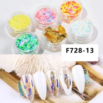 

6pcs/set Mixed Glitter Sequins Holographic Butterfly Heart Nail Art Glitter Micro Laser Star Flakes 3D Sequins Nail Art Decor