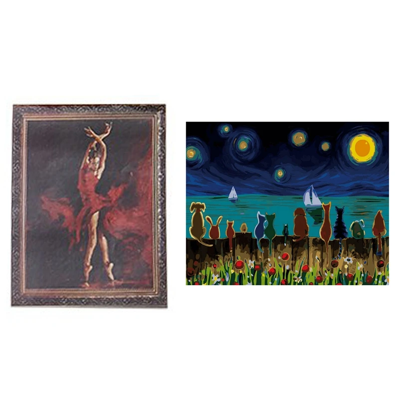 2 комплекта рисование в виде животных/Балерина краска для рисования по номерам