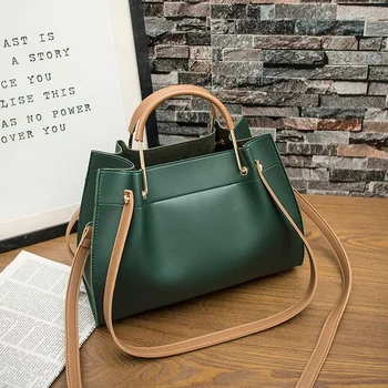 

Tote Bag Women's New Green Ladies Leather Handbag Large Crossbody Shoulder Bags For Women High Quality Casual Shopping Torebka