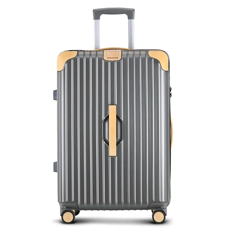 Темно-серый Edison PC Material INS Wind Retro Trolley Case Suitcase Student Luggage Men and Women 20 inch Universal Wheel Trolley Case - Цвет: Темно-серый