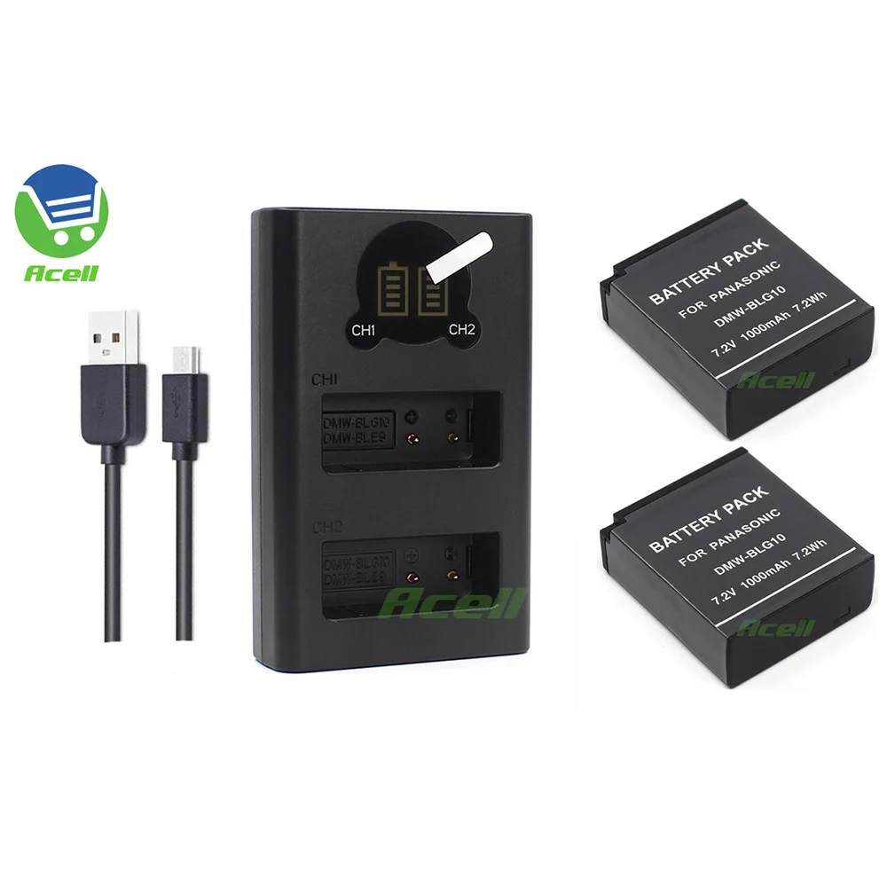 DMW-BLG10 Батарея + ЖК-дисплей USB Dual Зарядное устройство для цифрового фотоаппарата