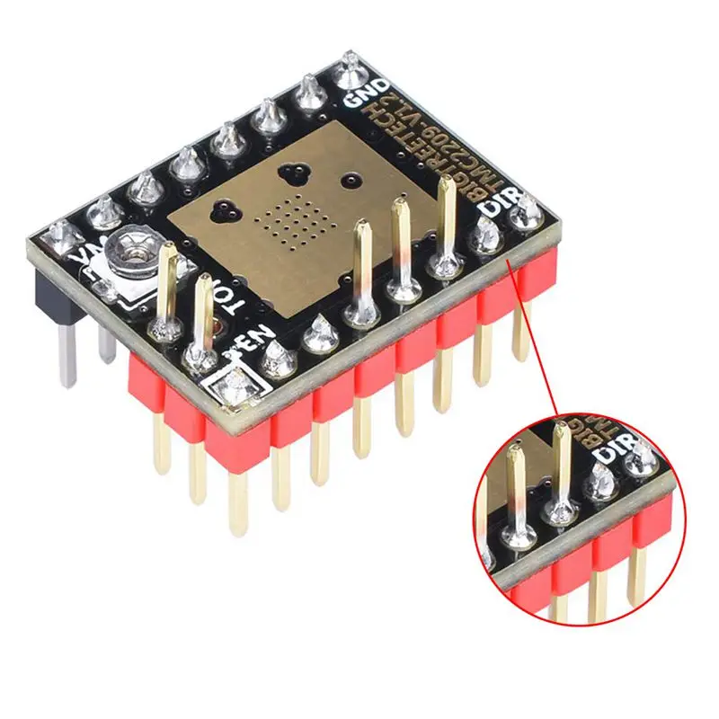 TMC2209 V1.2 Драйвер шагового двигателя 2.8A пиковый драйвер 3d части принтера для SKR V1.3 SKR PRO V1.1