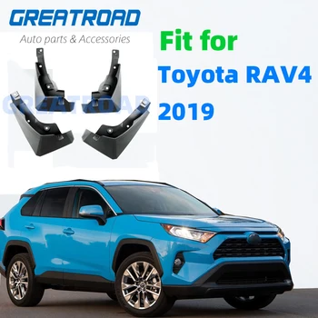 

4Pcs Car Mud Flaps Mud Splash Guards Mudguards Auto Black Front Rear Mud Flaps Mudguard Fenders For Toyota RAV4 2019