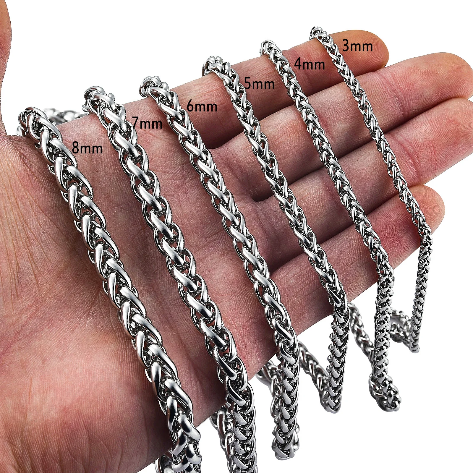 Stainless Steel Necklace Chain Choker Jewelry Accessories for Men Women