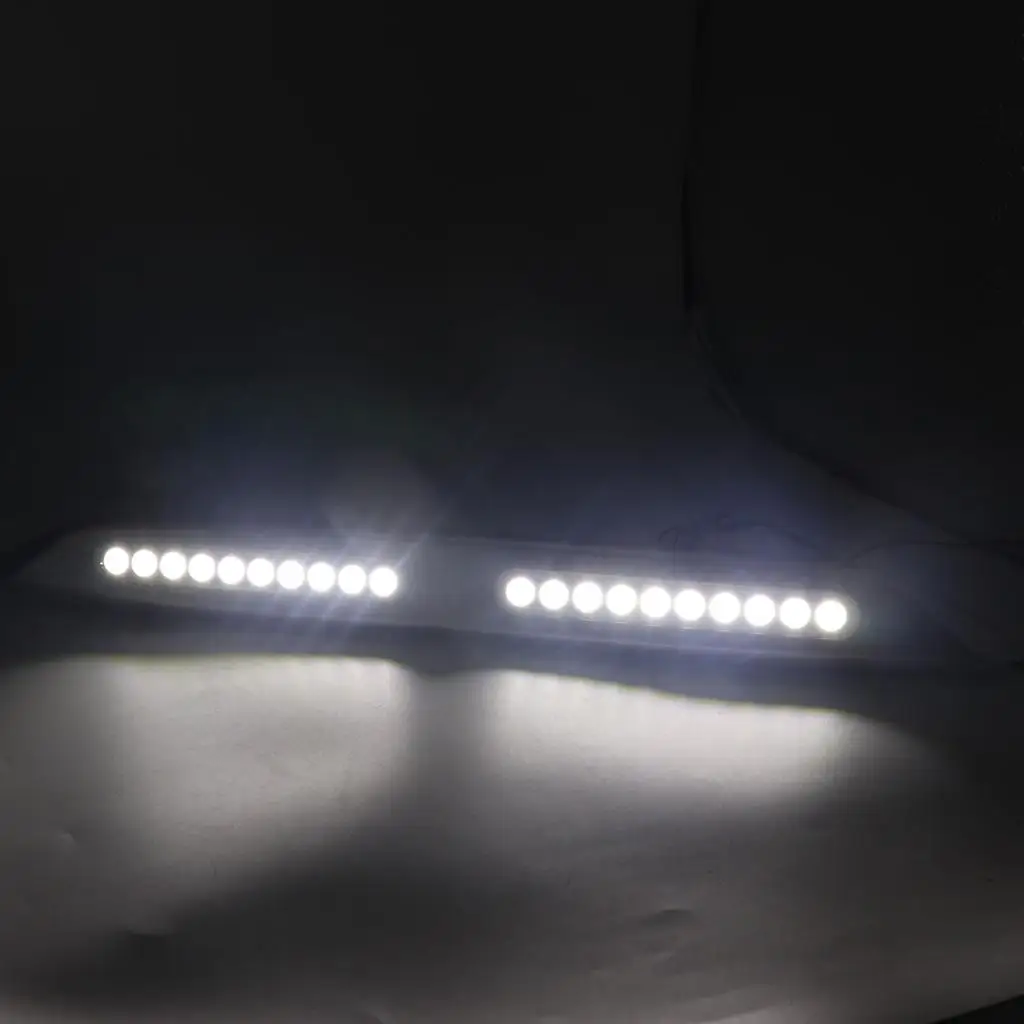 12V RV 20 LED Awning Porch Light Waterproof Motorhome Caravan Exterior Wall Lamps Light Bar for RV Van Camper Silver