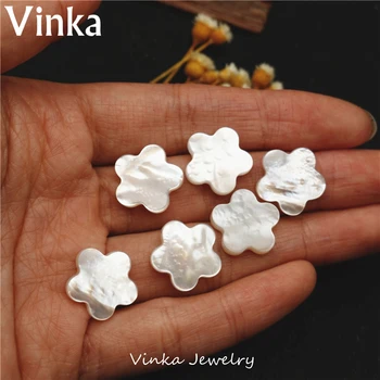 

50pcs Geunine Mother of pearl 15mm flower beads nice shell beads good quality