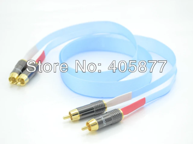 

1.5m Hifi audio Blue heaven RCA interconnect cable for Amp rca cable Diy with Liton RCA plug