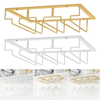 

Wine Glasses Rack Under Cabinet Stemware Rack Wine Glass Hanger Racks Wire Glass Holder QJS Shop