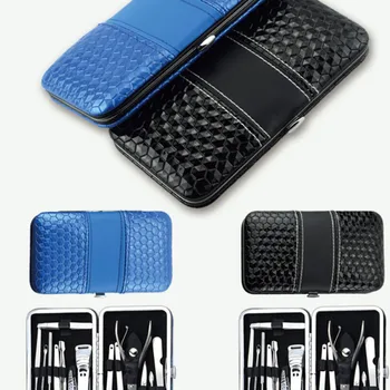 

15Pcs Stainless Steel Manicure Set Professional Nail Clipper Kit Of Pedicure Tools Nails Toe Clipper Box For Toe Finger Care