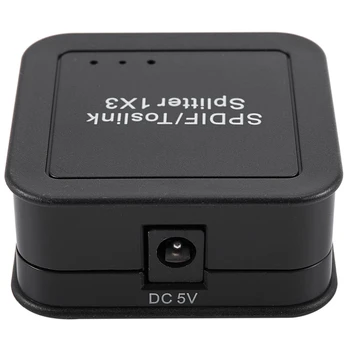 

1x3 Digital Optical Spdif Toslink o Splitter Switcher With Remote Control Optical Digital Output Fiber Distributor Us Plug