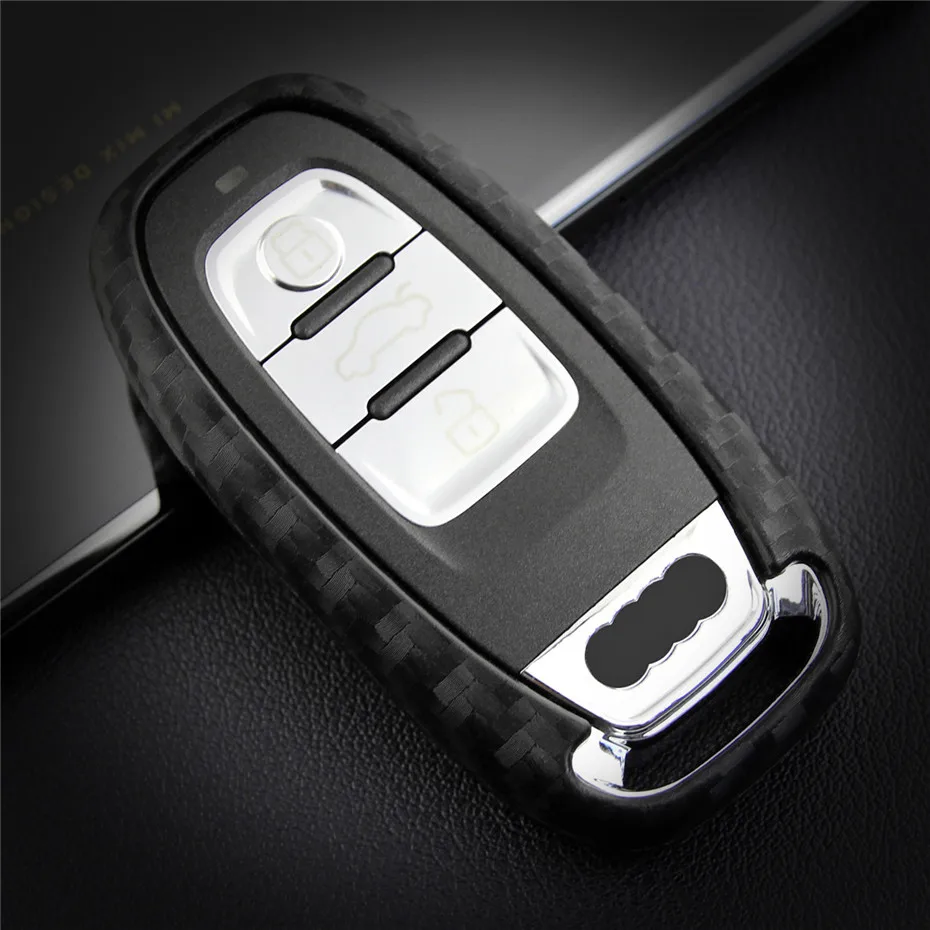 KUKAKEY ключи чехол КРЫШКА ДЛЯ Audi A4 S4 B7 B8 A6 A5 A7 A8 Q5 S5 S6 Q7 углеродного волокна