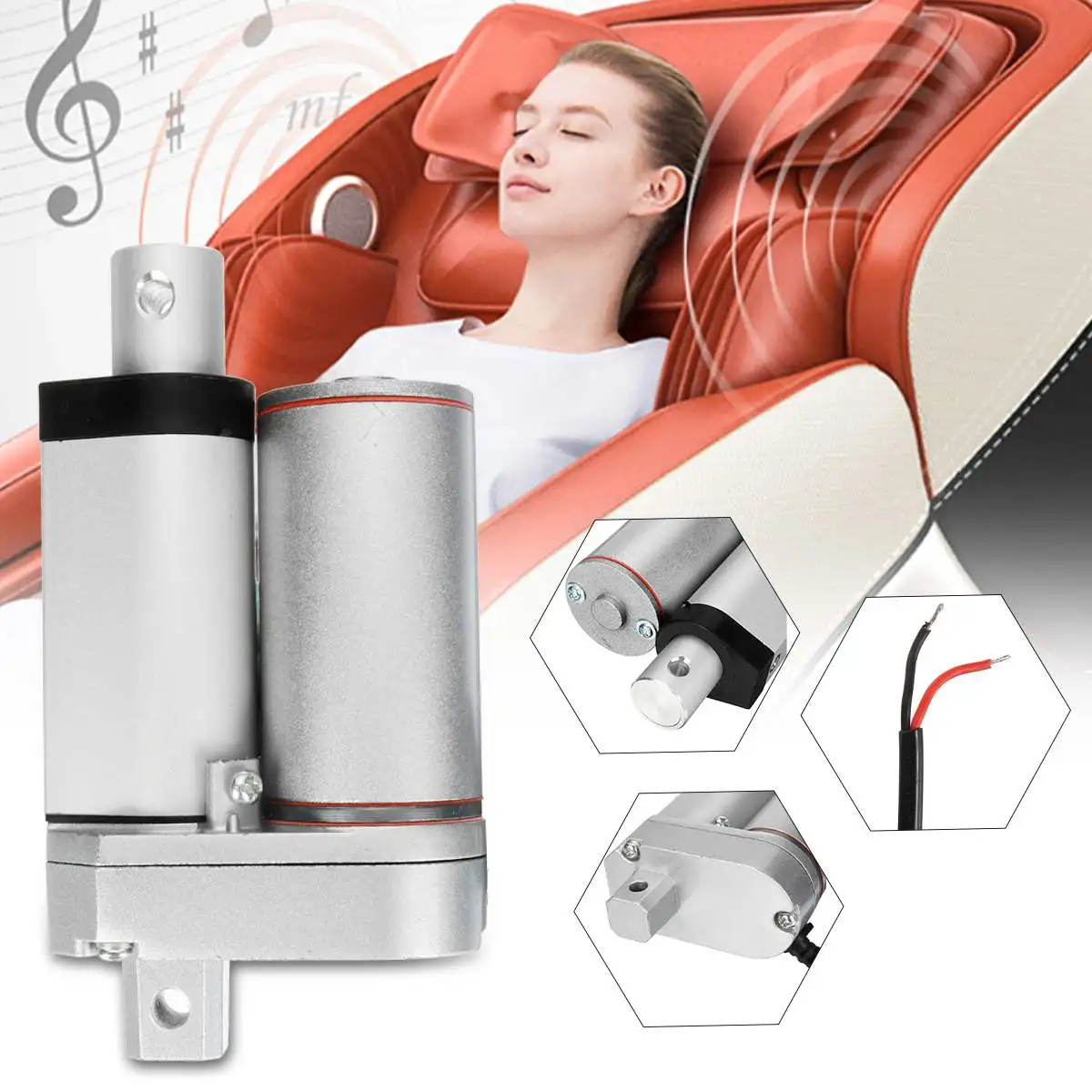 DC24V 20 мм 300/600/1100/1500N электрический линейный привод двигателя для lectric самостоятельного одноколесного скутера входное напряжение диапазонов