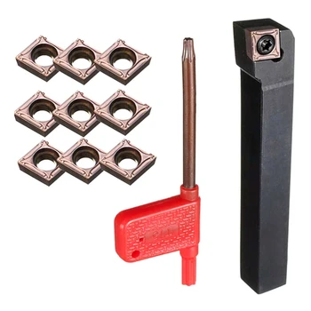 

Sclcr1212h09 Practical Lathe Turning Tool Holder CNC Cutter +10pcs Ccmt09t304-Pm Inserts +1pc T15 Wrench For CNC Machine Tools