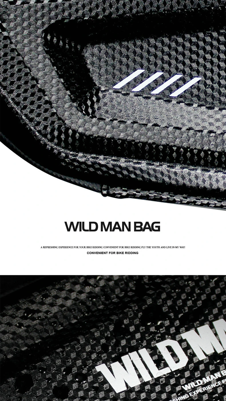 Top WILD MAN Bicycle Triangle Frame Bag Hard Shell Bike Bag for MTB Road Bike Front Tube Bag Waterproof Anti-press EVA Riding Pack 14