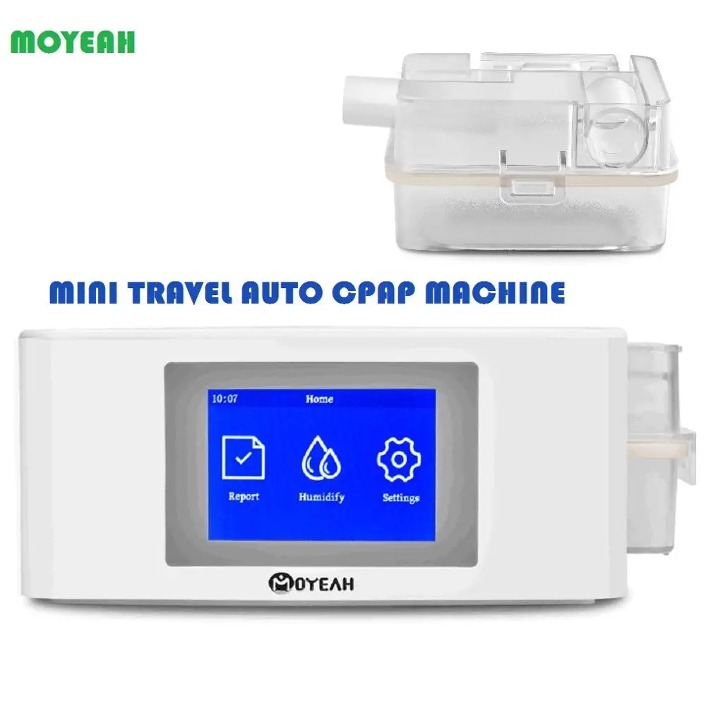 

MOYEAH Portable Travel APAP Ventilator Mini Auto CPAP Machine Medical Device with Heated Humidifier Sleep Mask Hose Anti Snoring