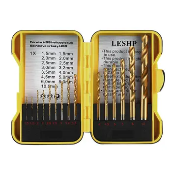 

LESHP 15PCS Titanium Coated Cobalt Drill Bit Cutting Hard Stainless Steel Cast Ironn Alloy Steel Aluminum Zinc Alloy Durable