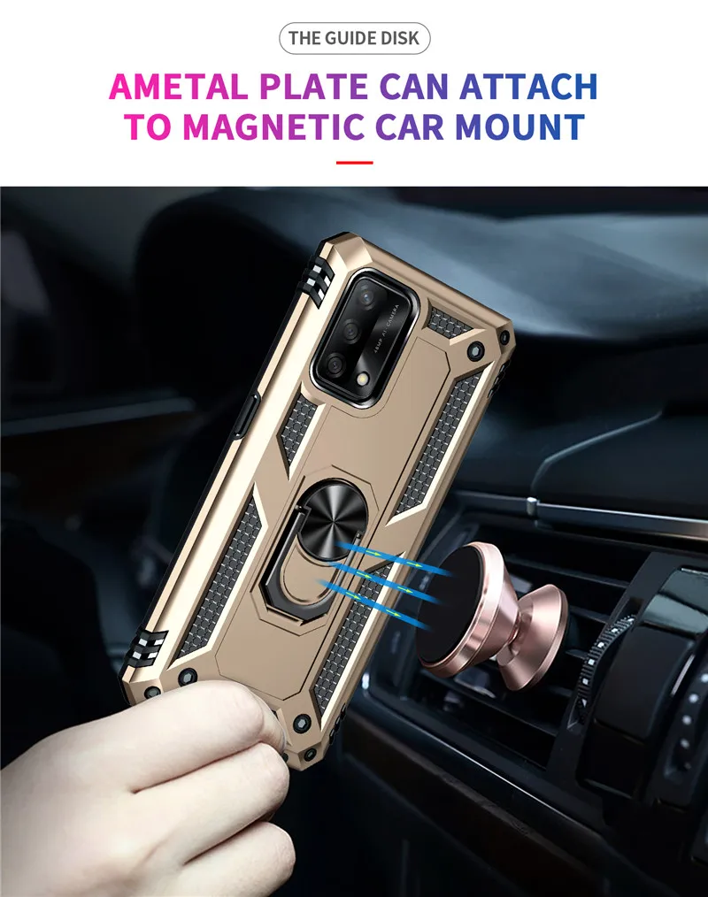 pouch phone Shockproof Case for OPPO A 74 4G 2021 Magnet Car Holder Bumper Back Funda for OPPO A54 A74 5G Case OPPO A94 A 53 15 54 S Cover flip phone cover