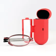 Брендовые новые женские очки для чтения, маленькие Складные лупы из сплава, ультралегкие красные очки для дальнозоркости, женские складные очки для чтения+ 1,0+ 3,5