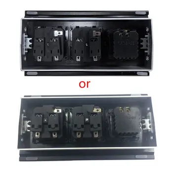 

Metal Plate Slide Pattern Hidden 2 Power EU Socket Dual USB Table Desktop Outlet