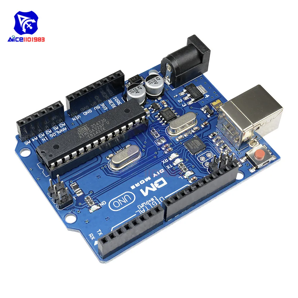 Плата разработки микроконтроллера diymore UNO R3 ATmega328P ATMEGA16U2 для Arduino|Интегральные