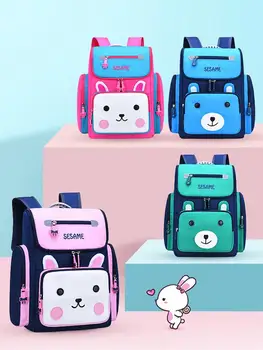 

New Cartoon Shoulder Bag Spine Protective Burden Alleviation Waterproof School Bag For Children