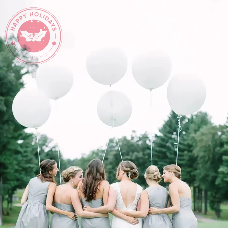 Matte Pure White Balloons Round Latex Helium Balloon Wedding Decoration Birthday Party Baby Shower 5" 10" 12" 18" 36" party supplies