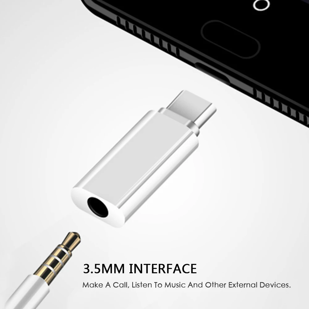 

1pc 2 colors Type C USB C To 3.5mm Audio Adapter for External Microphone for Osmo Pocket External Sound Card Converter