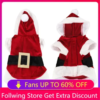 

Pet Dog Christmas Clothes for Small Large Dogs Cute Santa Winter Costume Dog Hooded Coat Jackets Puppy Clothing Dog Supplies