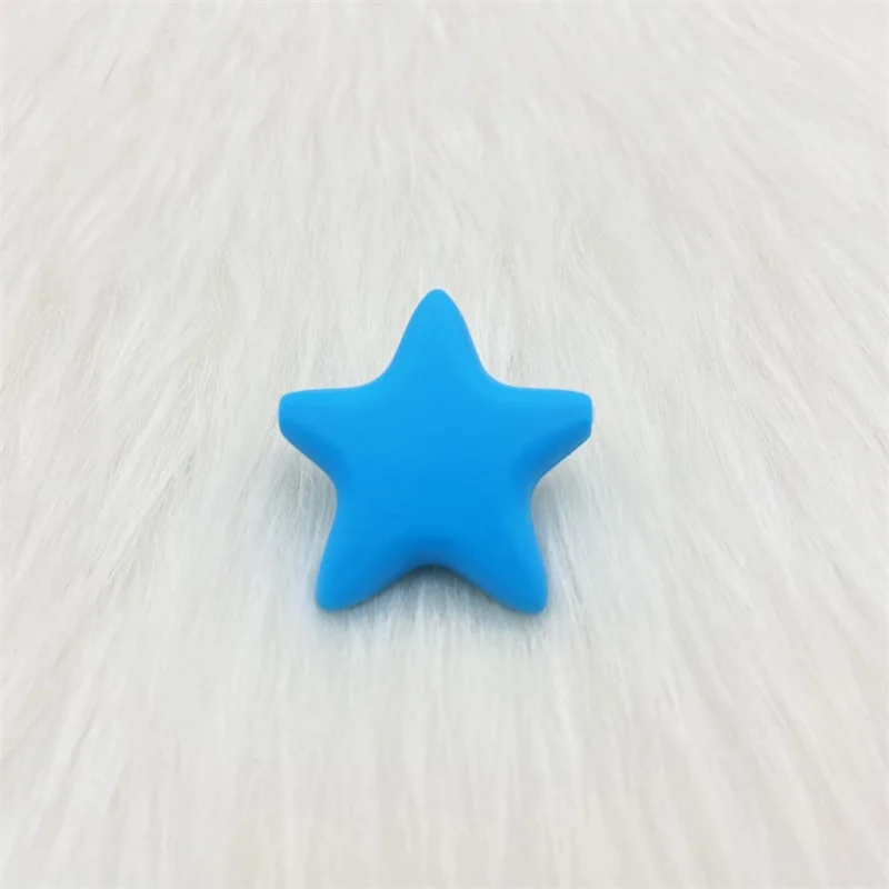 10pcs Stars Silicone Beads 15Colors Baby Teethers Food Grade Baby Teething Toys For Pacifier Chain Necklace DIY Accessories 4