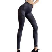 Для Женщин Девочек фитнес пуш-ап быстросохнущие штаны для йоги хип-Лифт тренажеры для бега спортивные тренировочные эластичные Высокая талия для бега бесшовные