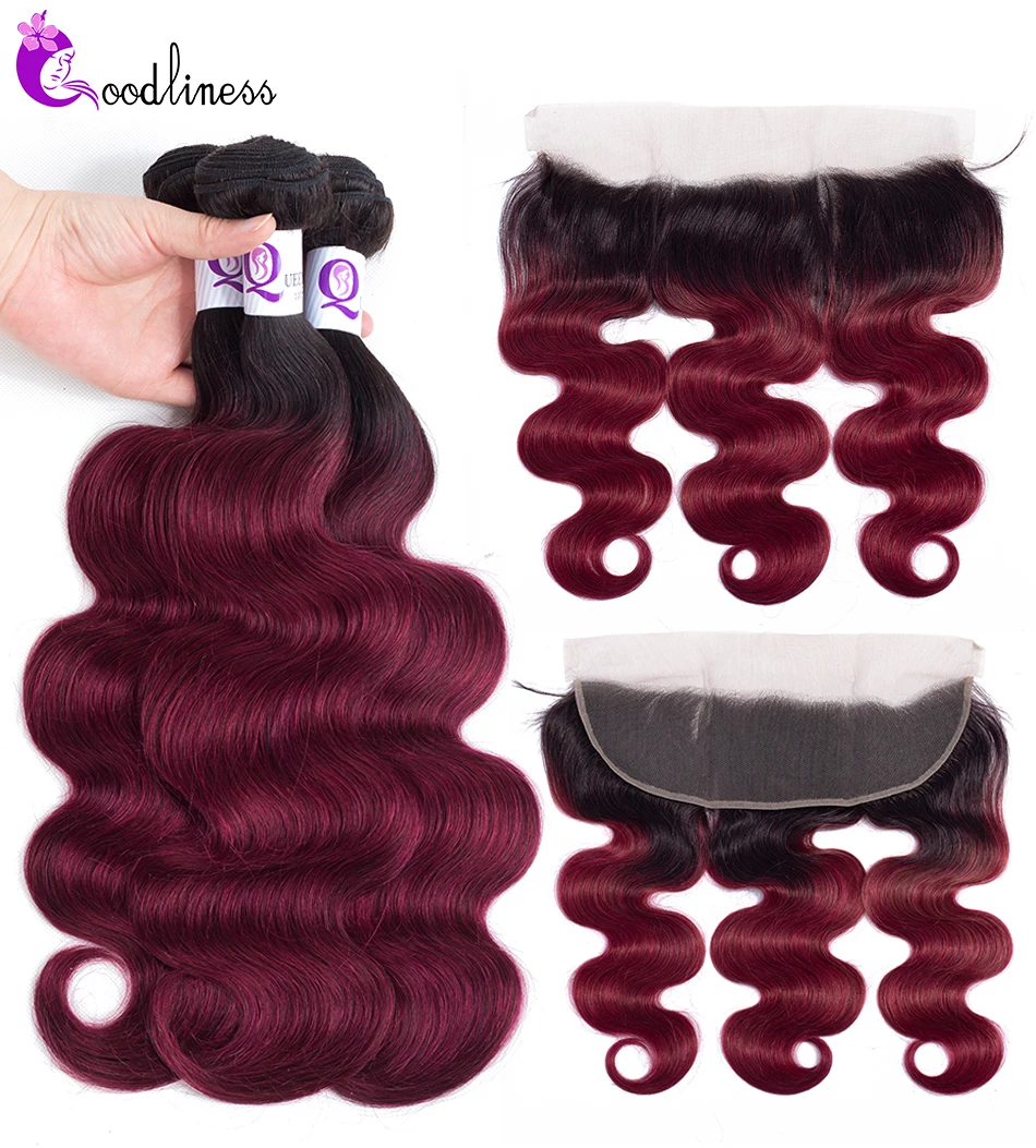 burgundy bundles with closure