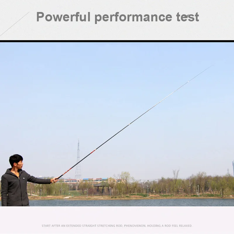 

Newly Carbon Fiber 2.7-7.2M Portable Telescopic Fishing Rod Hand Fishing Tackle River Stream Rod SD669