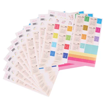

20 Sheets Calendar Sticker Convenient Portable Practical Sticker Label Tags for Agenda Journey Notebook Projects