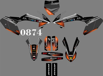 

0874 Motorcycle Team Graphic & Backgrounds Decal Sticker Kits for KTM SX65 2016 2017 2018 2019 2020