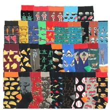 

5 pair Combed Cotton Happy Mens Socks Street Cartoon Fruit Pattern Novelt yCute Socks Colorful Business Party Dress Cotton Socks