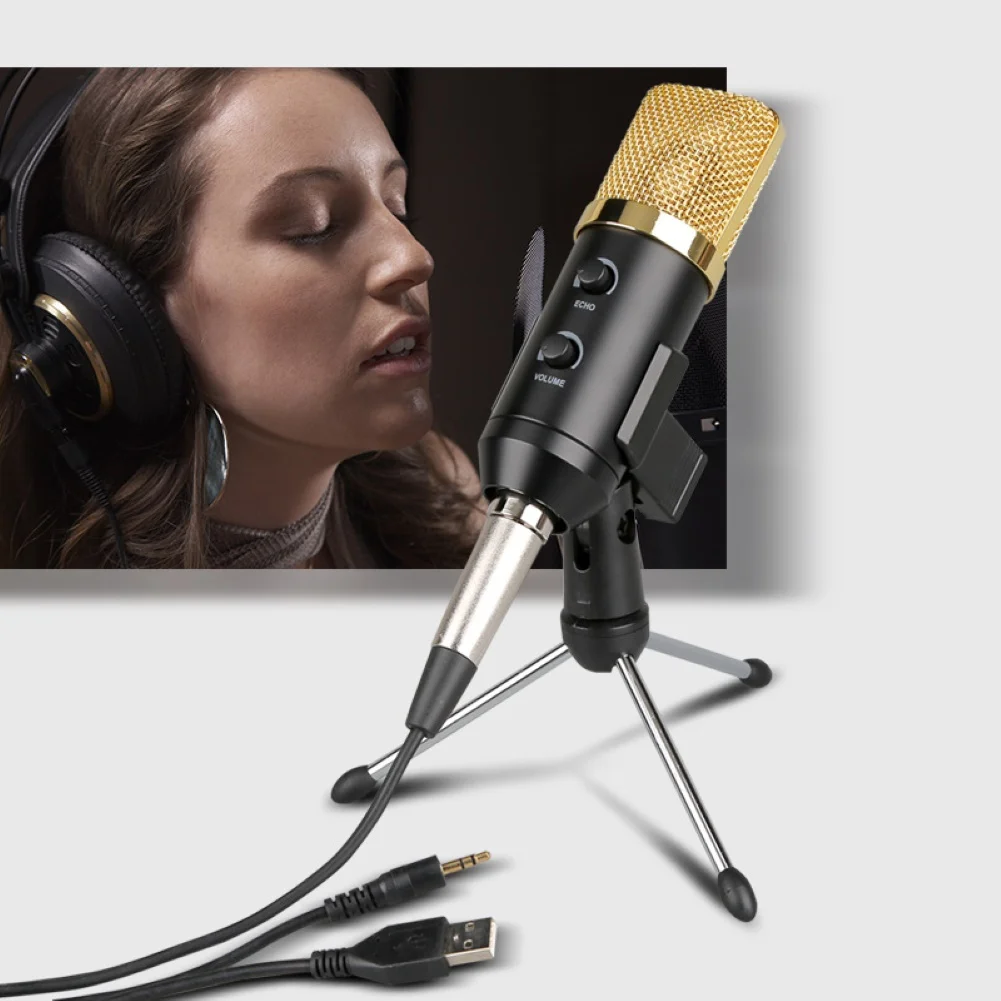 USB микрофон Подкаст конденсаторный микрофон профессиональный микрофон с штативом Стенд для компьютера Youtube