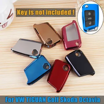 

New TPU Remote Protect Key Cover Case Shell key bag/key case/key cover Fit For Volkswagen for VW TIGUAN Golf for Skoda Octavia