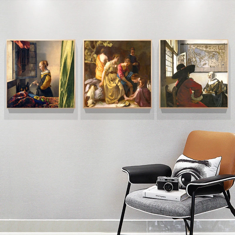 

Janes Vermeers Netherlands Artist Oil Canvas Painting On The Wall Art Poster Print Decoration Picture Bedroom Home Decora
