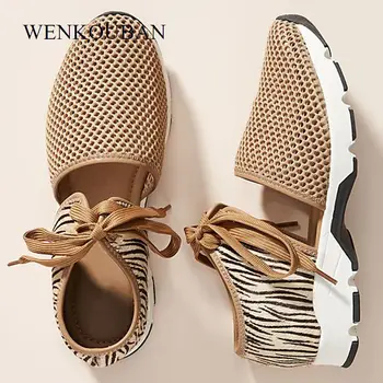 

2020 Sneakers For Women Shoes Casual Gold Platform Trainers Ladies Lace-Up Flats Cut Out Shoes Tenis Feminino Zapatos De Mujer